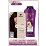 Schwarzkopf Creme Supreme Full Kit 3-0 Koyu Kestane + Gliss Full Hair Wonder Saç Dökülme Karşıtı Şampuan 400 ml
