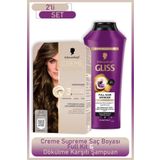 Schwarzkopf Creme Supreme Full Kit 6-0 Açık Kahve + Gliss Full Hair Wonder Saç Dökülme Karşıtı Şampuan 400 ml