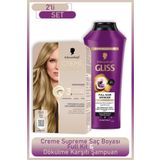 Schwarzkopf Creme Supreme Full Kit 8-0 Koyu Sarı+Gliss Full Hair Wonder Saç Dökülme Karşıtı Şampuan 400 ml