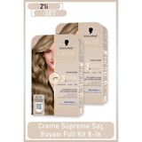 Schwarzkopf Creme Supreme Full Kit 8-16 Küllü Soğuk Koyu Sarı Tüp Saç Boyası Canlı Renkler