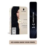 Schwarzkopf Creme Supreme Soğuk Siyah 1.1 Saç Boyası