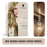 Schwarzkopf Creme Supreme Yoğun Bakım Full Kit 8 0 Koyu Sarı Saç Boyası