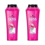Schwarzkopf Gliss Supreme Length Koruyucu Şampuan Biotin Kompleksi + Şakayık Çiçeği Özü 500ML 2’li