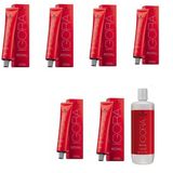 Schwarzkopf İgora 6 Adet Royal 7-55 Kumral Yoğun Altın Saç Boyası + 1 lt Oksidan