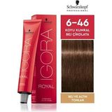 Schwarzkopf Igora Royal 6-46 Koyu Kumral Bej Çikolata Saç Boyası Krem Form 60 ml Canlı Renkler