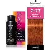 Schwarzkopf Igora Vibrance 7-77 Kumral Yoğun Bakır 60 ml Saç Boyası