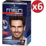 Schwarzkopf Men Perfect 80 Kahve Siyah 6 Adet Erkek Saç Boyası