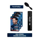 Schwarzkopf Men Perfect 90 Siyah Erkek Saç Boyası 3’lü Set + Tarak Hediyeli