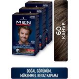 Schwarzkopf Men Perfect Kahve Renkli Krem Saç Boyası 60 ml Doğal Görünüm ve Mükemmel Beyaz Kapatma