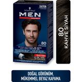 Schwarzkopf Men Perfect Kahve Siyah Saç Boyası 80 Krem Formda Amonyaklı Doğal Görünüm - Men Perfect Schwarzkopf Saç Boyası 80 - Kahve Siyah