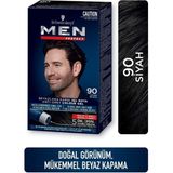 Schwarzkopf Men Perfect Siyah Renk Krem Saç Boyası 90 Doğal Görünüm ve Beyaz Kapatma