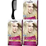 Schwarzkopf Palette Deluxe 10-1 Küllü Açık Sarı x3 Saç Boyası+Saç Açıcı Tarak