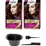 Schwarzkopf Palette Deluxe 5-60 Sıcak Çikolata x2 Saç Boyası + Saç Açıcı Tarak