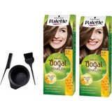 Schwarzkopf Palette Natural 6.0 Koyu Kumral 2x50 ml Saç Boyası+Boyama Seti