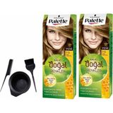 Schwarzkopf Palette Natural 7.5 Açık Karamel 2x50 ml Saç Boyası +Boyama Seti