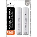 Schwarzkopf Silhouette 500 ml x 2 Esnek Tutuşlu Saç Spreyi Hızlı Kuruma ve Yapışkan His Bırakmayan Formül