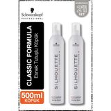 Schwarzkopf Silhouette Esnek Tutuşlu Saç Köpüğü 500 ml x 2 Adet Profesyonel Kullanım İçin