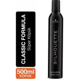 Schwarzkopf Silhouette Süper Tutucu Hacim Verici Saç Köpüğü 500ML (Siyah)