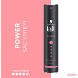 Schwarzkopf Taft Power Saç Spreyi Mega Güçlü 24 Saat Hacim 250 ml Kuru Yıpranmış Saçlara Kaşmir Yumuşaklığı