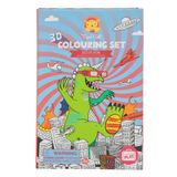 Schylling Tiger Tribe 3D Boyama Seti/Sci Fi Fun - 3D Colouring Set