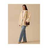 SCL Düğmeli Oversize Peluş Kaban