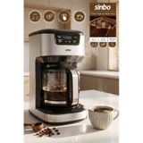 Scm-9040 Otomatik Zaman Ayarlı Xl 14 Fincan Filtre Kahve Makinesi Dijital Göstergeli inox