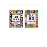 Scn Toys Flash Cards Ilk 50 Sözcük Bebeğimin Ilk Zeka Kartları 2'Li Set Eğitici Bebekler İçin Zeka Kartları