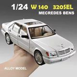 Scn Toys Mercedes Benz S320L Beyaz Diecast Model Araba Mercedes Benz W140 320Sel Makam Arabası Koleksiyonluk