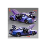 Scn Toys Nissan Skyline Gtr R34 1:24 Ölçek Diecast Model Araba Açılan Kapılar Nıssan Gtr Model