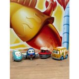 Scn Toys Oyuncak Çekbırak Metal 4'Lü Ulaşım Araçları Tren Uçak Gemi Otobüs Oyuncak 4Lü Set