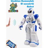 Scn Toys Oyuncak Uzaktan Kumandalı Ve El Sensörlü Şarjlı Led Işık Moonwalk Akıllı Robot 19 Fonskiyonlu