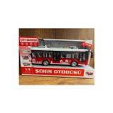 Scn Toys Şehir Otobüsü Oyuncak Sesli Işıklı Kapıları Açılan Kırmızı Şehir Otobüsü Yolcu Otobüsü Kırılmaz