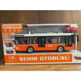 Scn Toys Sürtmeli Şehir Otobüsü Oyuncak Sesli Işıklı Kapıları Açılan Otobüs Yolcu Otobüsü Kırılmaz Otobüs