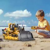 Scn Toys Uzaktan Kumandalı Buldozer Led Ve Sesli Fonksiyonel Hareketli İş Makinası Metal Kumandalı Dozer