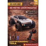 scntoys 20km Hız 2.4ghz Uzaktan Kumandalı Işıklı Şarjlı Tesla Cybertruck Araba Kumandalı Tesla
