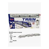 scntoys 49 Parça Uzaktan Kumandalı Pilli Sesli Işıklı 264 cm Hızlı Tren Seti Oyuncak Tren Seti scn
