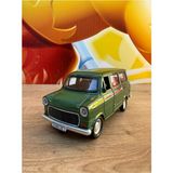 Scntoys Ford Minibüs Sesli Işıklı Çekbırak Havalı Korna Ford Transit Minibüs Nostalji Metal Kaplar Açılır - 13 cm