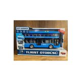 scntoys GEZİ OTOBÜSÜ 2 KATLI TURİST OTOBÜSÜ SESLİ IŞIKLI KAPILARI AÇILIR MAVİ GEZİ OTOBÜSÜ OYUNCAK OTOBÜS