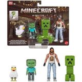 Scntoys JGG68 Minecraft Film Figürleri - Çoklu Paket Garrett Creeper Zombie Tavuk