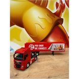 Scntoys Man 4x2 ve Dorse Tır Çekici Oyuncak Metal Tır Çekici Dorseli Oyuncak Market Tırı Kapakları Açılır - 13 cm