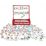Scntoys Manyetik Tablet Alfabe Yazı Tahtası Eğitim Seti Zeka Geliştirici Mıknatıslı Harfler 98 Parça