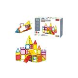 scntoys Manyetik Yapı Blokları – Çocuklar İçin Renkli 3 Boyutlu 42 Parça Manyetik Karo Oyun Seti Lego