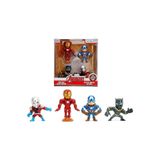 Scntoys Marvel 4'lü Avengers Figür Seti Ironman-Antman-Black Panther-Captaın Amerıca Metal Figür Seti Marvel