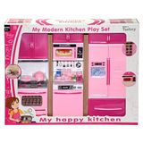 scntoys My Happy Kitchen Modern 3'lü Mutfak Seti Eğitici Oyuncak Evcilik Seti Oyuncak Buzdolabı Fırın
