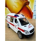 Scntoys Oyuncak Ambulans Sesli Işıklı Büyük Ön Kapı ve Arka Kapısı Açılır Oyuncak Ambulans Araba 1:32 - 13 cm