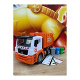 scntoys Oyuncak Çöp Kamyonu Konteynırlı Büyük Full Fonksiyonlu Sesli Işıklı Damperli Temizlik Arabası