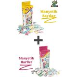 scntoys Oyuncak Manyetik Mıknatıslı Türkçe - İngilizce Harfler ve Sayılar Eğitici Magnet 100 Parça