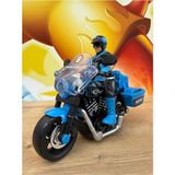 Scntoys Oyuncak Polis Motorsiklet Sesli Işıklı Kutulu Oyuncak Motor Adamlı Motor Mavi Polis Motoru Oyuncak - 13 cm