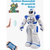 scntoys Oyuncak Uzaktan Kumandalı ve El Sensörlü Şarjlı Led Işık Moonwalk Akıllı Robot 19 Fonskiyonlu