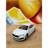 Scntoys Skoda Octavia Beyaz Yeni Diecast Metal Orjinal Koleksiyon Çekbırak Araba Kapılar Açılır - 13 cm